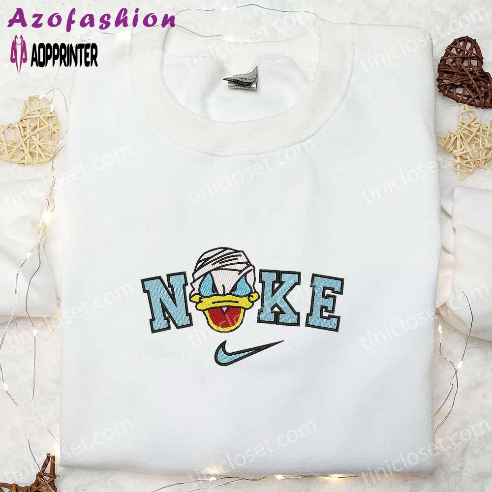 Nike x donald duck embroidered shirt: best family gift with nike-inspired design Embroidered Shirt