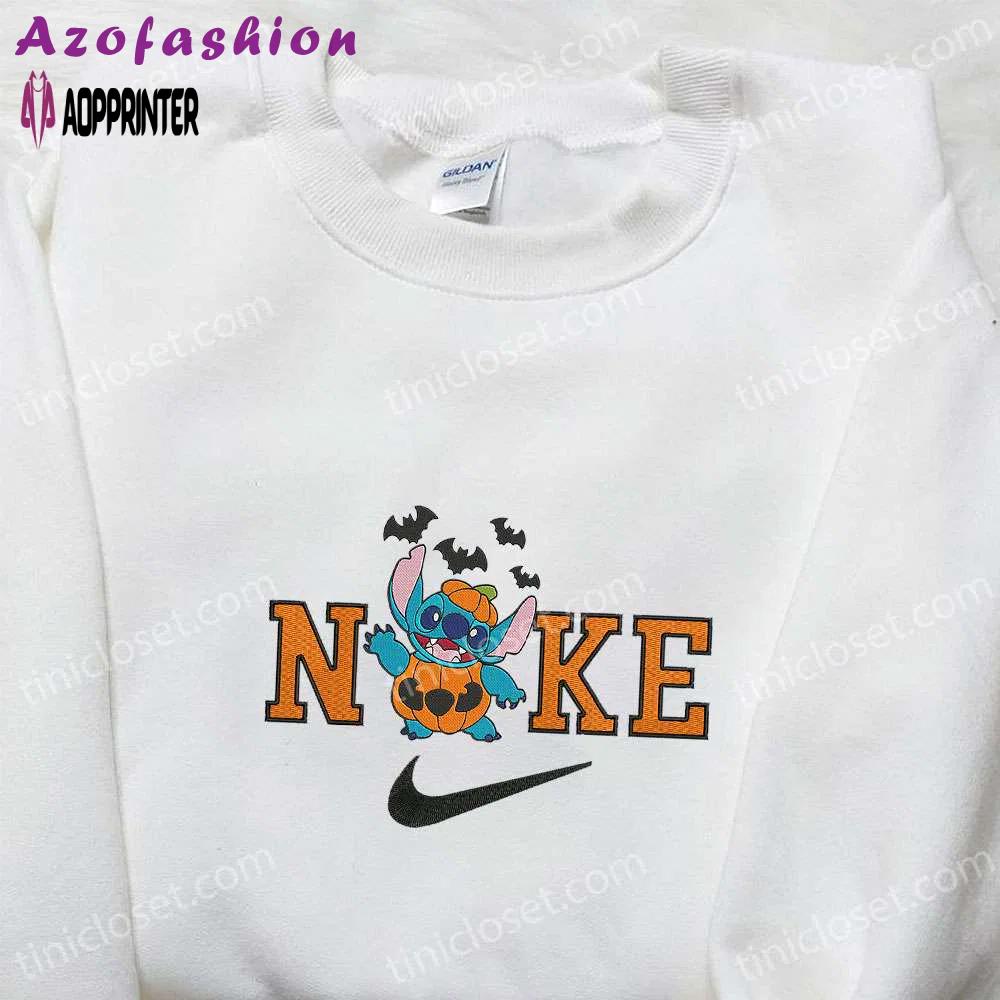 Nike x halloween pumpkin stitch hoodie: disney characters & custom embroidered sweatshirt Embroidered Shirt