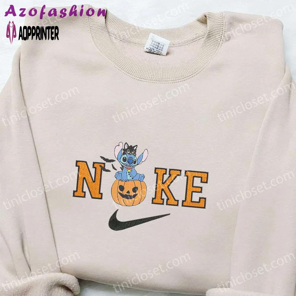Nike x halloween pumpkin stitch hoodie: disney embroidered sweatshirt best gifts for halloween lovers Embroidered Shirt