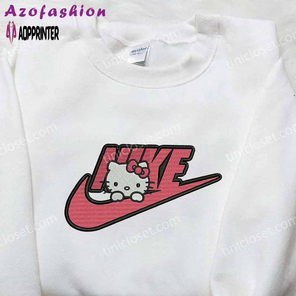 Nike x hello kitty embroidered shirt & custom sweatshirt: cute gifts for her Embroidered Shirt