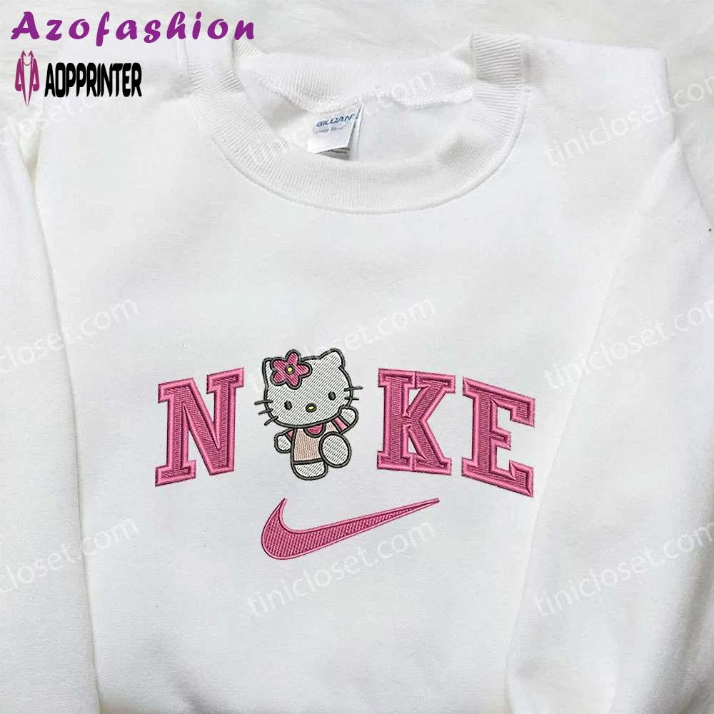 Nike x hello kitty embroidered shirt & sweatshirt: cute gifts for daughter Embroidered Shirt
