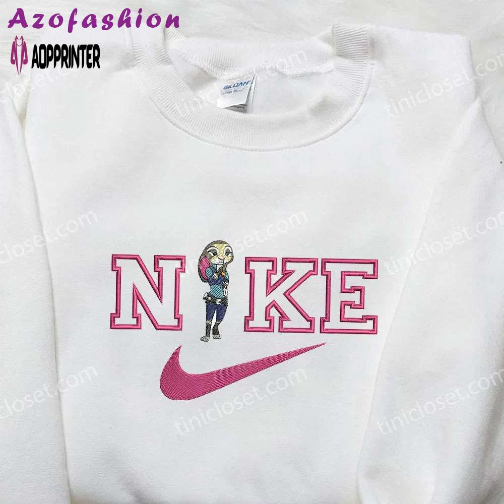 Nike x judy hopps zootopia embroidered shirt – disney inspired nike shirt Embroidered Shirt