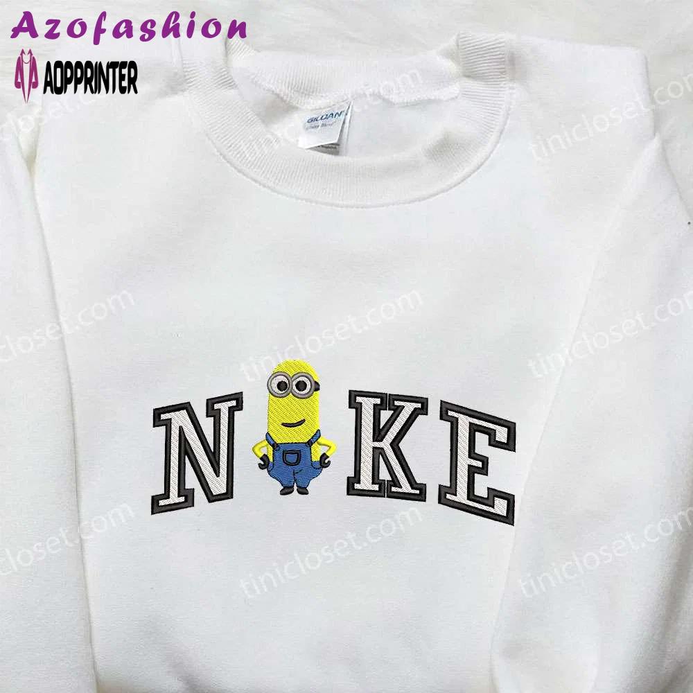 Nike x kevin minion embroidered shirt – minion movie inspired apparel Embroidered Shirt