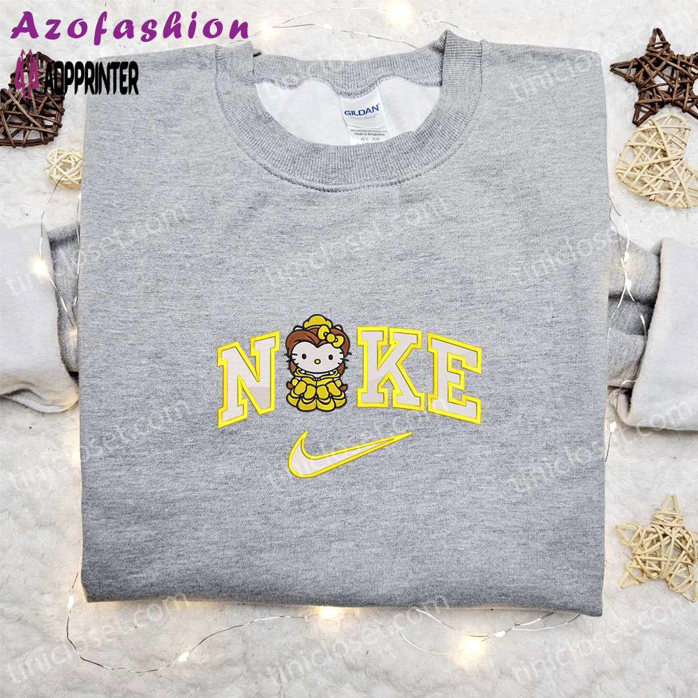 Nike x kitty belle & hello kitty disney embroidered shirts: inspired nike designs stylish & cute! Embroidered Shirt