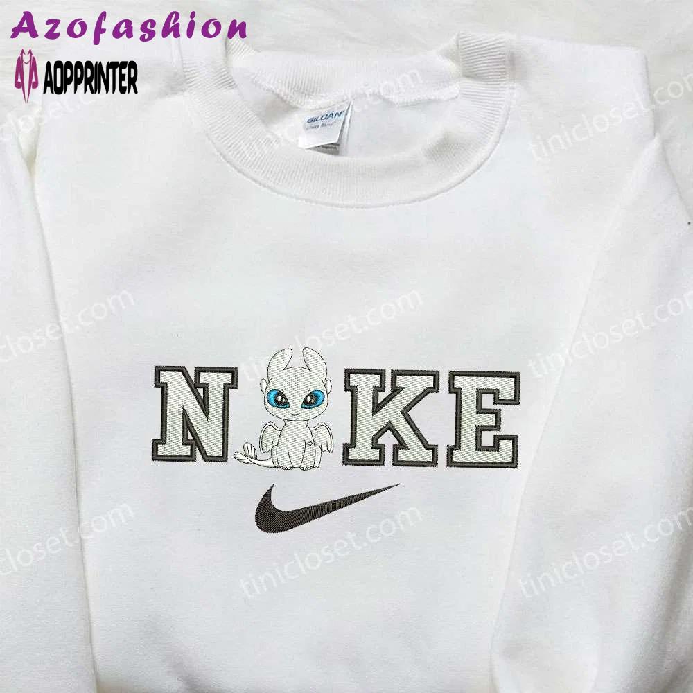 Nike x light furry embroidered shirt – how to train your dragon movie tee Embroidered Shirt