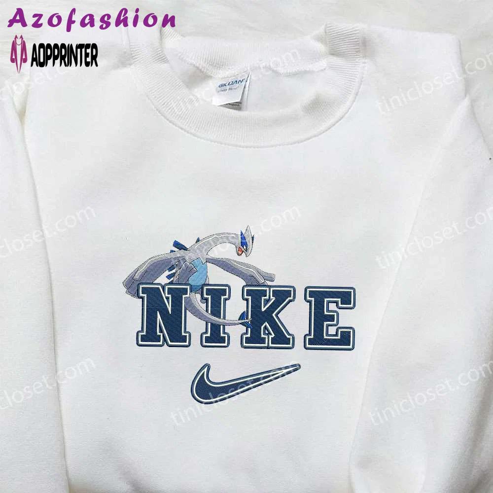 Nike x lugia pokemon embroidered shirt: stylish collaboration for pokemon fans Embroidered Shirt
