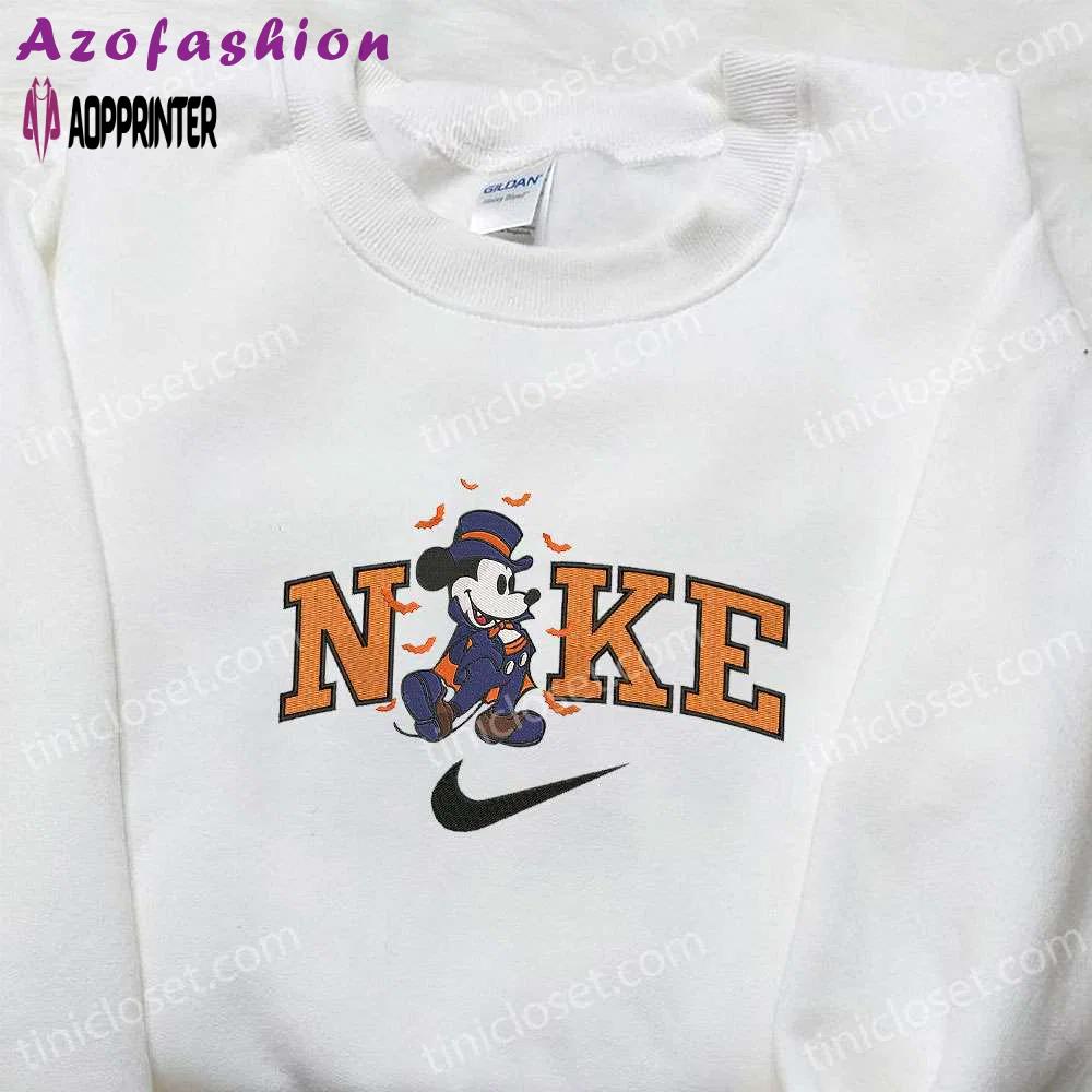 Nike x mickey halloween embroidered sweatshirt & hoodie: adorable disney shirt Embroidered Shirt