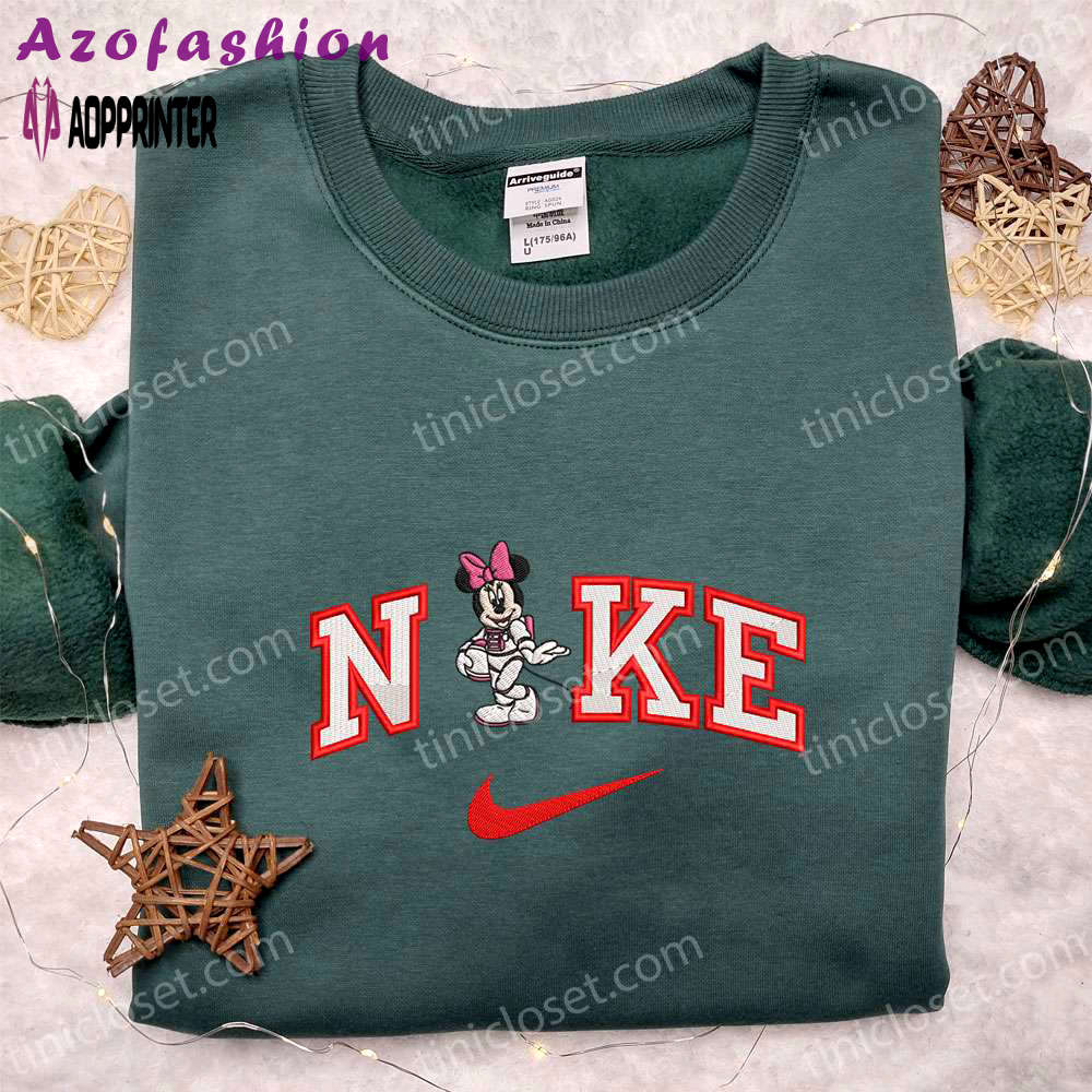 Nike x minnie astronaut shirt & disney characters hoodie: best gift ideas Embroidered Shirt