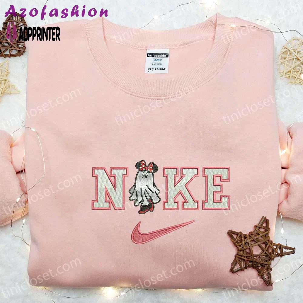 Nike x minnie mouse ghost embroidered sweatshirt: walt disney shirt best halloween gift ideas Embroidered Shirt