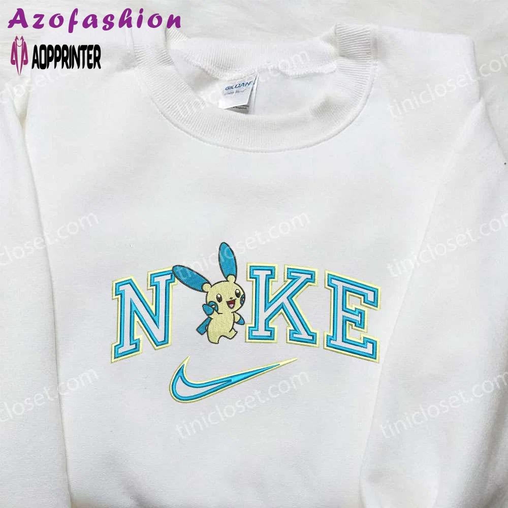 Nike x minun pokemon embroidered shirt – anime fan s must-have! Embroidered Shirt