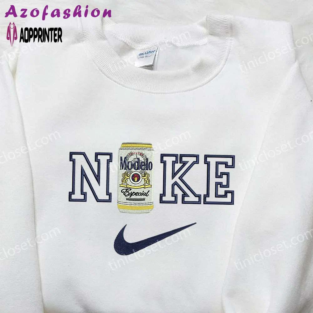 Nike x modelo especial embroidered shirt: favorite drink inspired & stylish Embroidered Shirt
