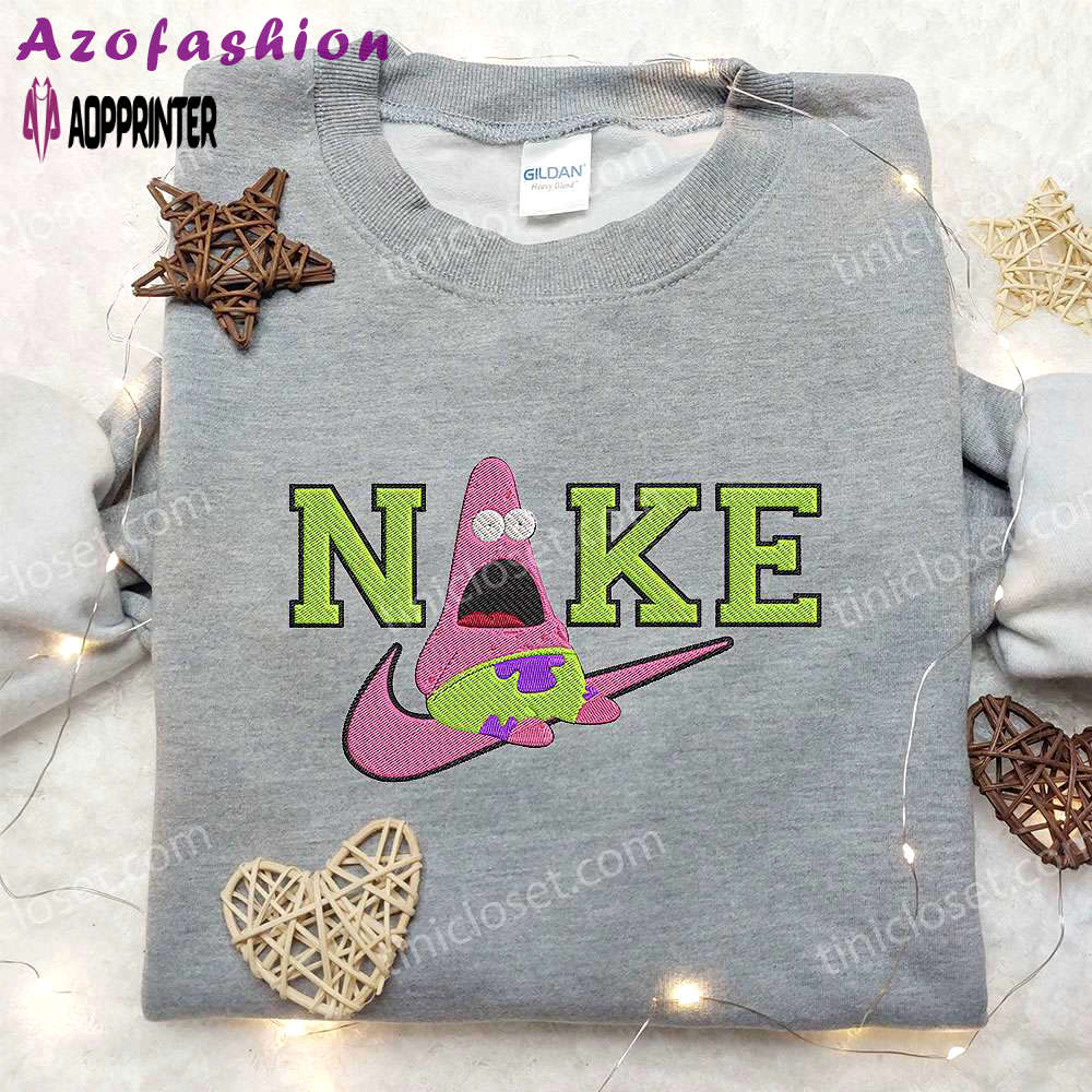 Nike x patrick star & spongebob embroidered sweatshirt & shirt: cartoon & inspired collection Embroidered Shirt