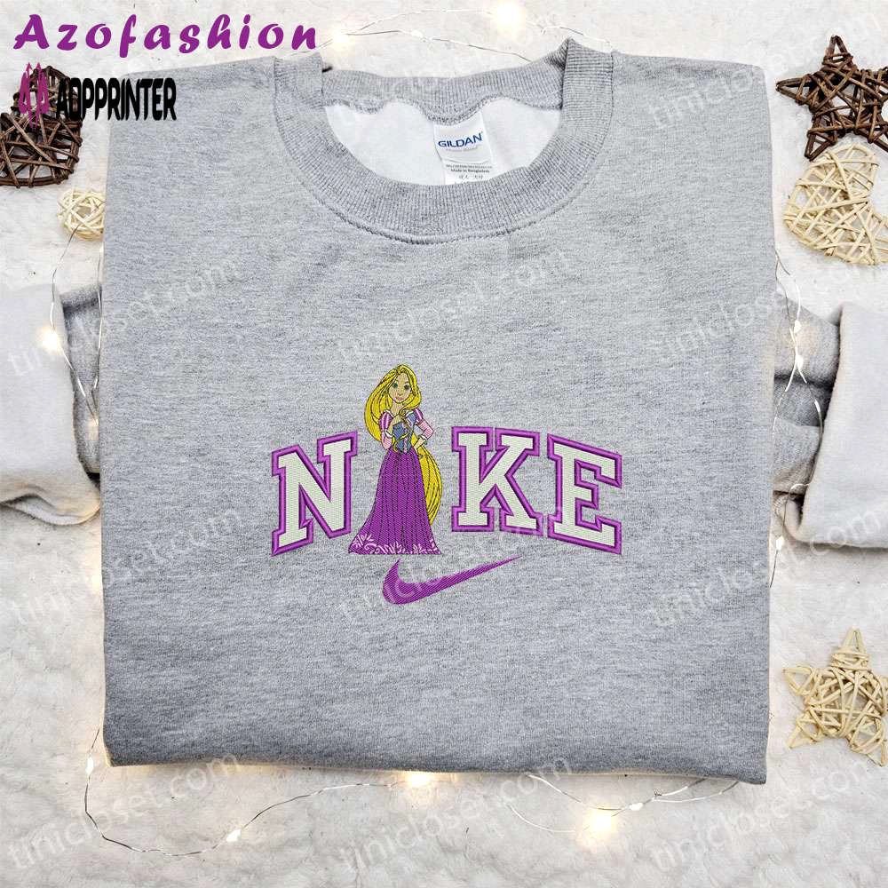 Nike x rapunzel cartoon embroidered shirt disney characters sweatshirt custom hoodie Embroidered Shirt