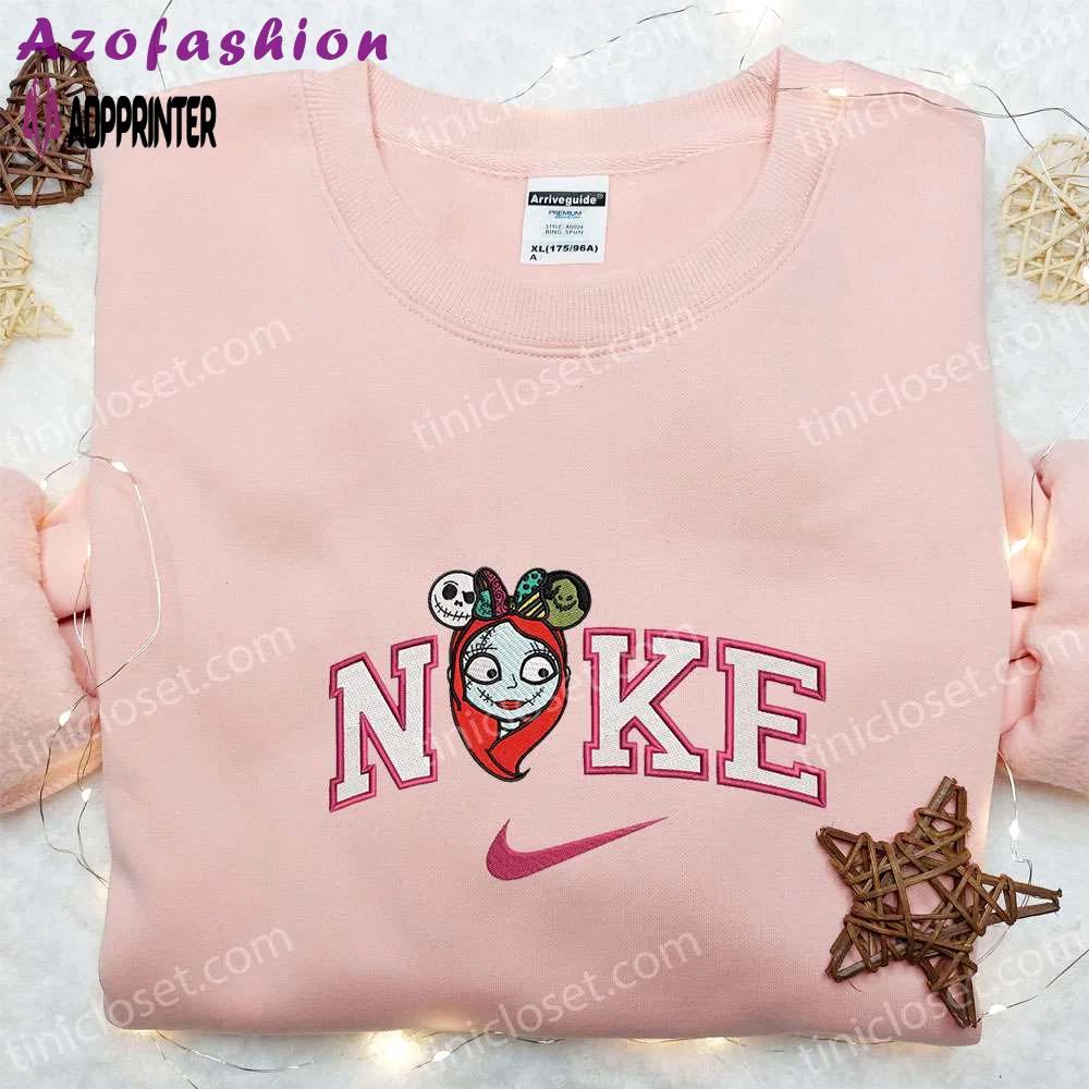 Nike x sally embroidered sweatshirt: the nightmare before christmas shirt – best halloween gift Embroidered Shirt