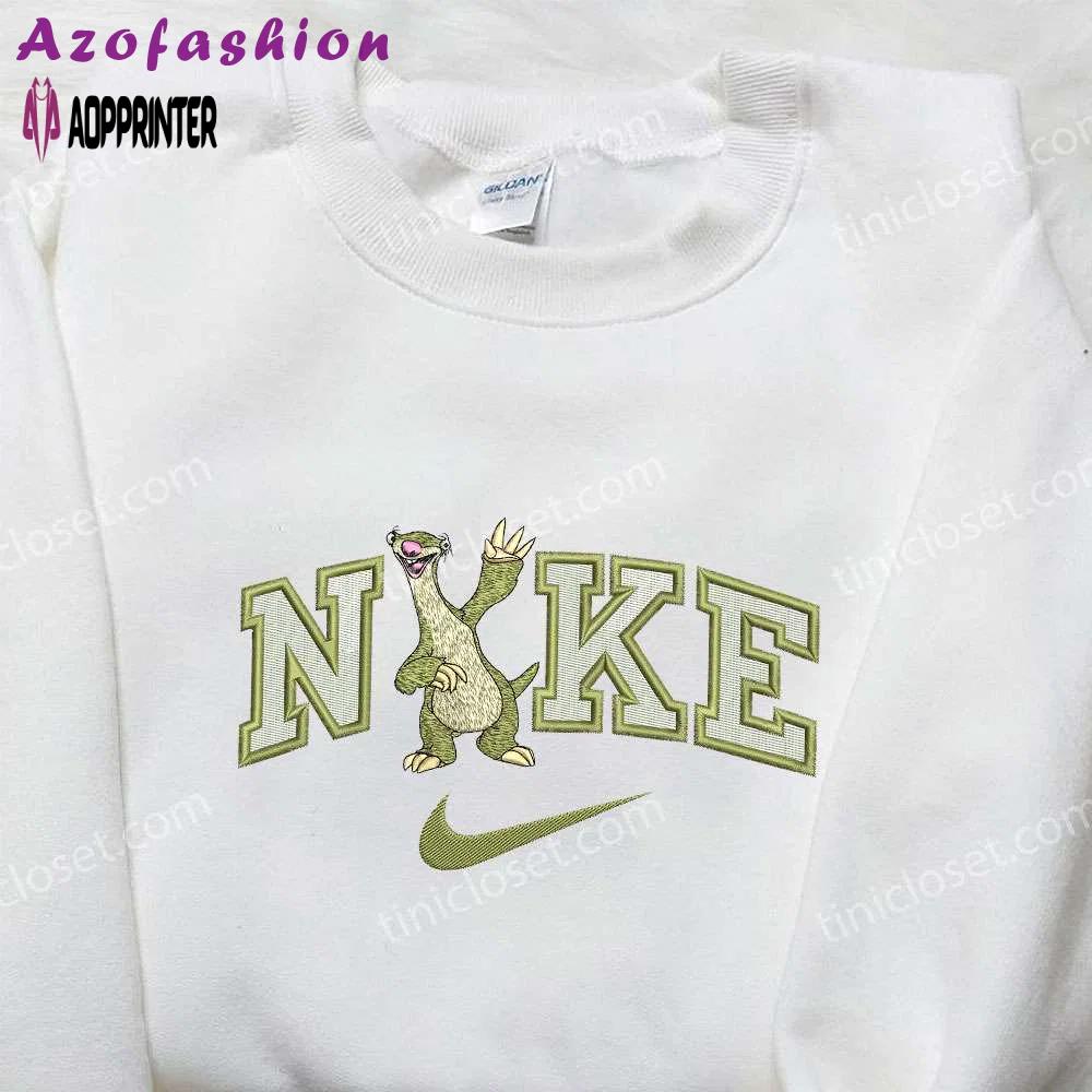 Nike x sid ice age & disney embroidered shirts – customizable nike apparel for trendsetters Embroidered Shirt