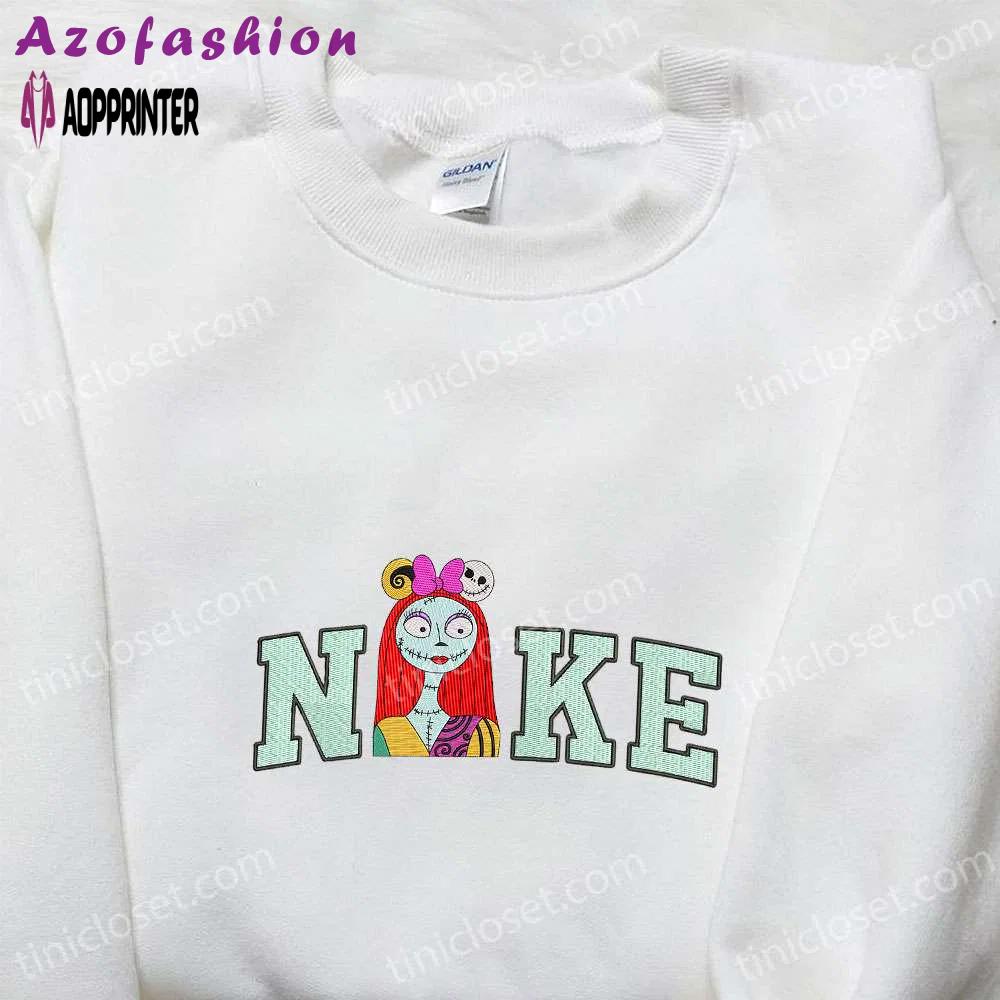 Nike x spooky sally embroidered shirt: nightmare before christmas characters t-shirt Embroidered Shirt