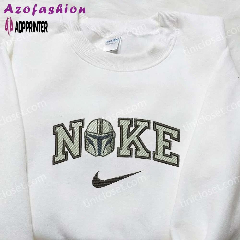 Nike x star wars helmet embroidered shirt – movie inspired tee for fans Embroidered Shirt