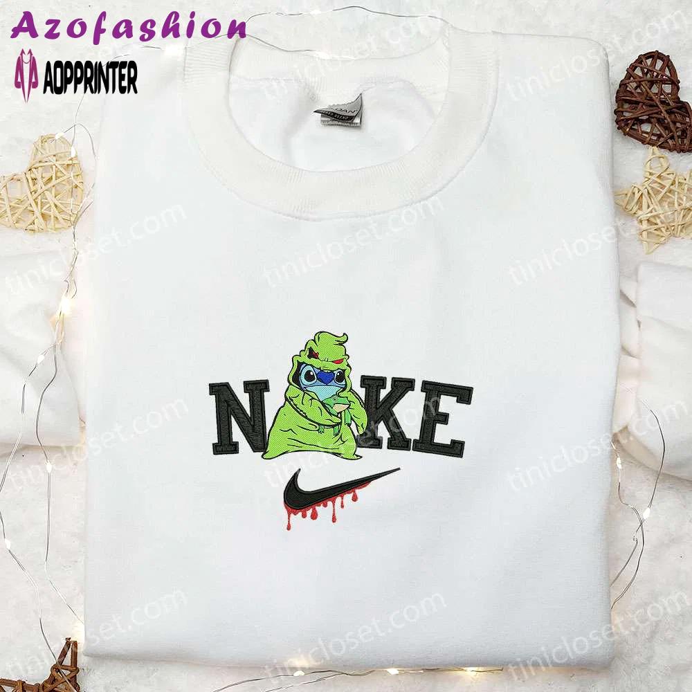 Nike x stitch oogie boogie embroidered tee hoodie & sweatshirt: adorable halloween collection Embroidered Shirt