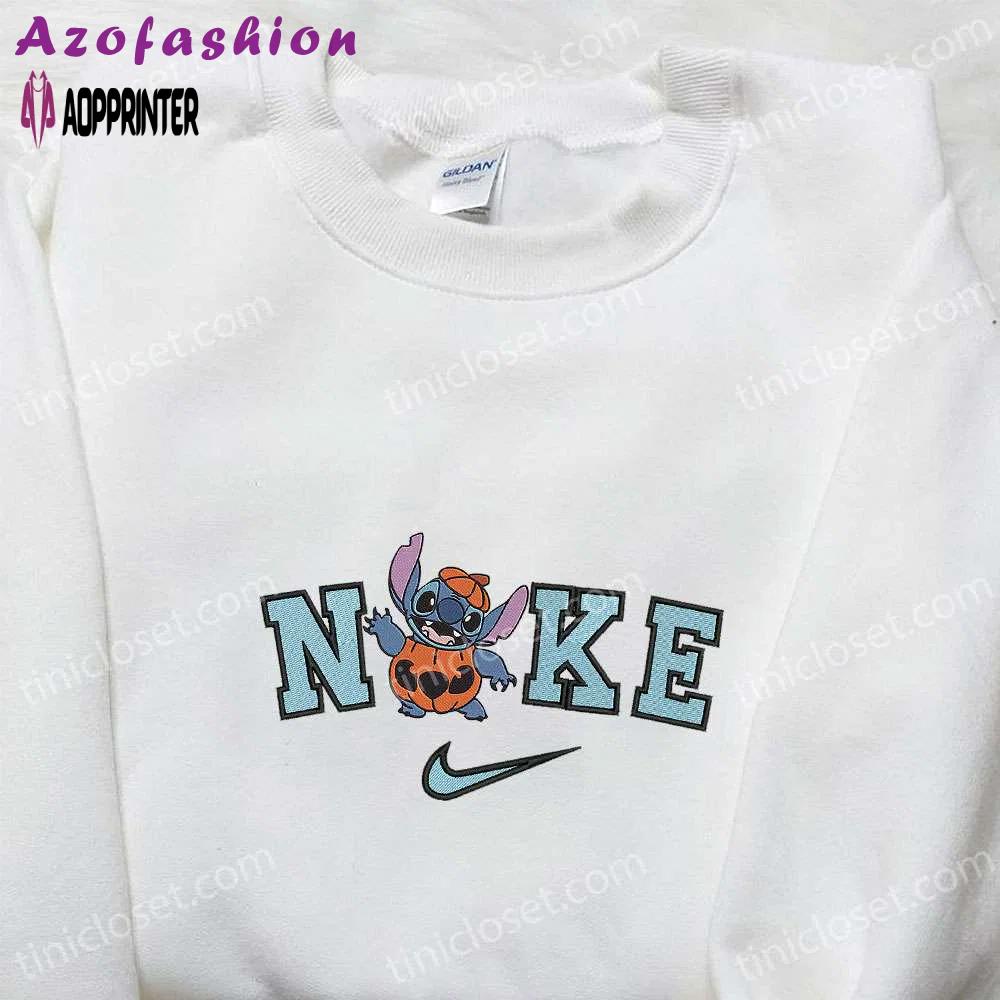 Nike x stitch pumpkin embroidered t-shirt & hoodie: perfect family gifts Embroidered Shirt
