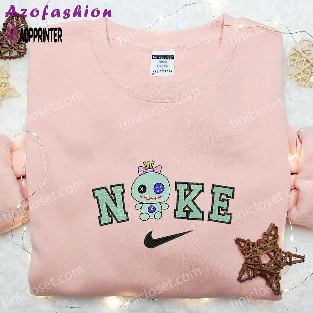 Nike x trapos lilo & stitch embroidered hoodie – adorable halloween shirt & custom sweatshirt Embroidered Shirt