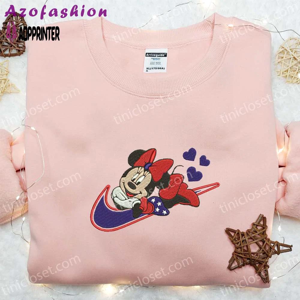 Nike x usa minnie mouse embroidered shirt: disney patriotic shirts Embroidered Shirt