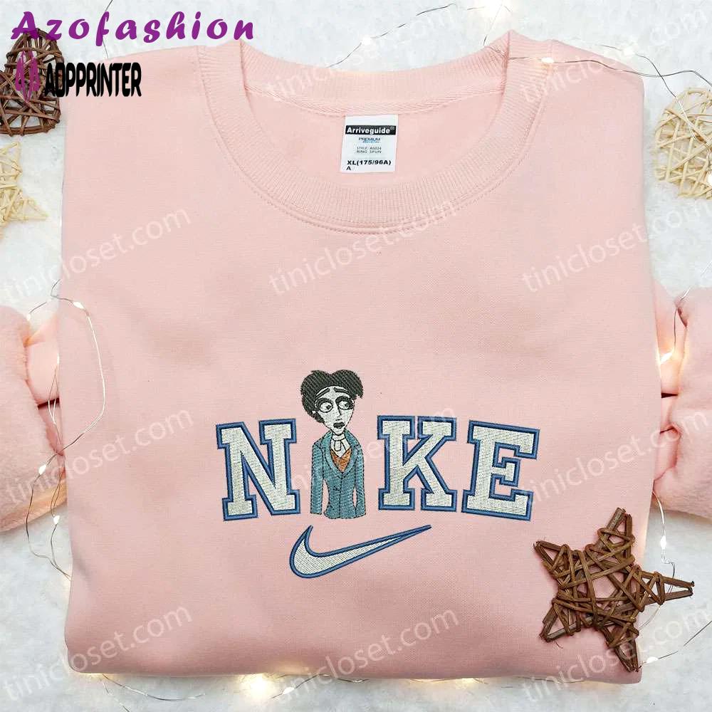 Nike x victor van dort embroidered sweatshirt: corpse bride shirt for the best halloween gift Embroidered Shirt