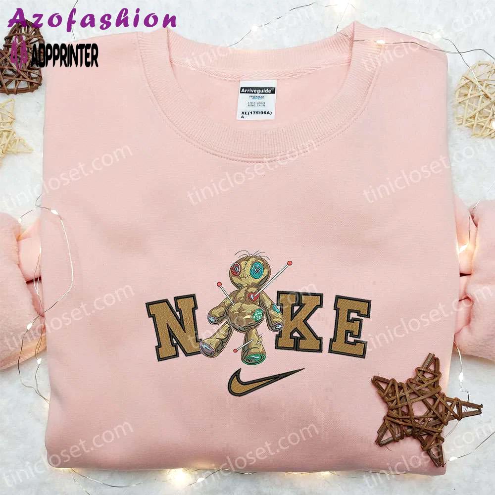 Nike x voodoo doll hoodie: spooky halloween embroidered sweatshirt perfect family gift Embroidered Shirt