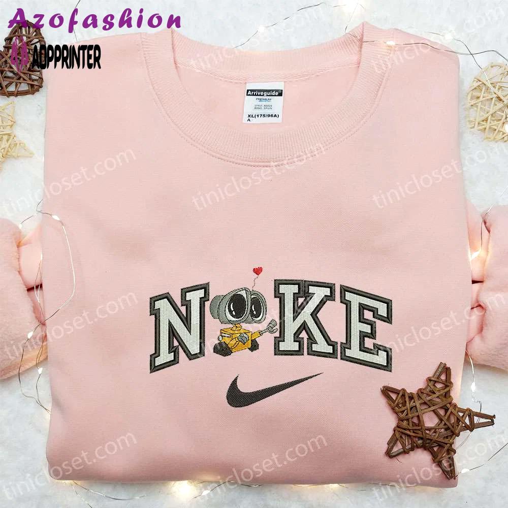 Nike x wall-e cartoon embroidered sweatshirt – disney characters hoodie: best birthday gift ideas Embroidered Shirt
