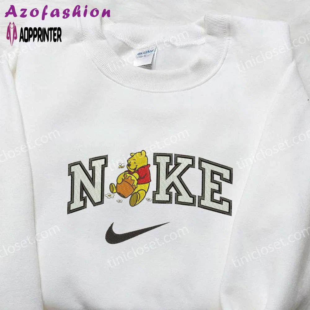 Nike x winnie the pooh embroidered sweatshirt: disney-inspired nike-inspired shirt Embroidered Shirt