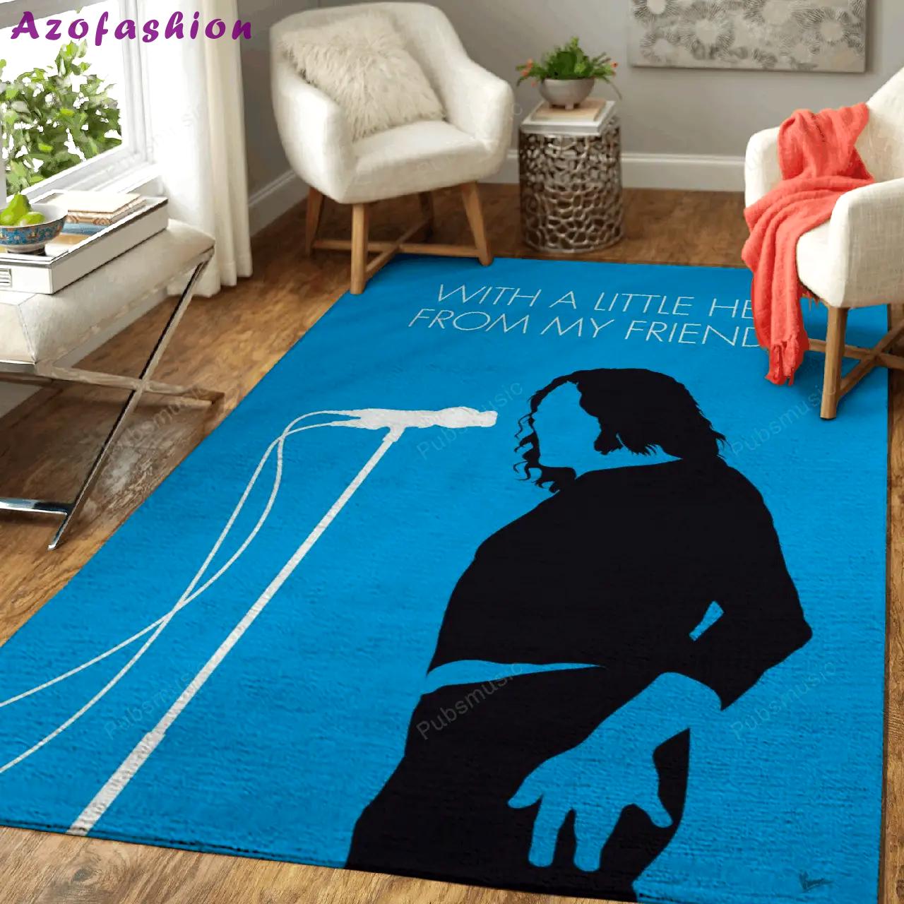 No069 my joe cocker minimal music artwork with a little minimal music artworks art for fans area rug living room carpet Rectangle Rug