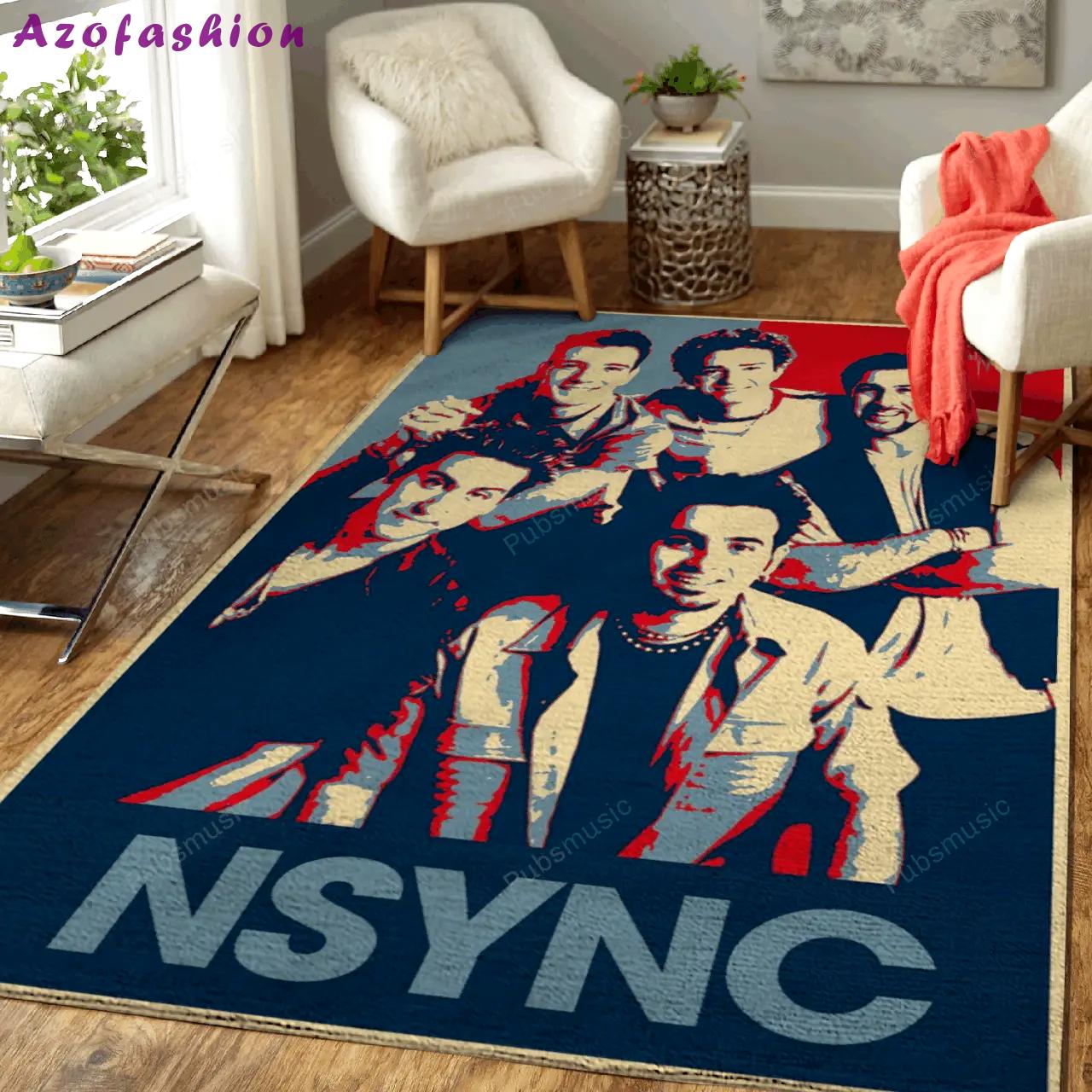 Nsync pop music art for fans area rug living room carpet rug regtangle carpet floor decor home decor Rectangle Rug