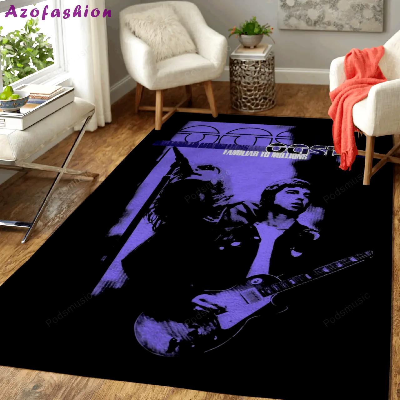 Oasis rock band artwork music art for fans area rug living room carpet rug regtangle carpet floor decor home decor Rectangle Rug