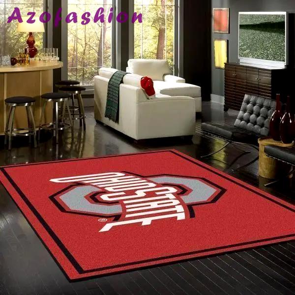 Ohio state area rug football team logo carpet living room rugs rug regtangle carpet floor decor home decor v11191 Rectangle Rug