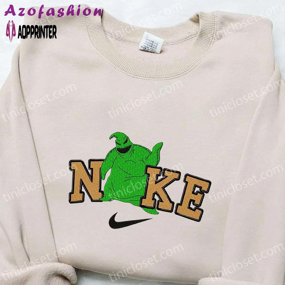Oogie boogie x nike movie embroidered shirt – best halloween gift ideas Embroidered Shirt