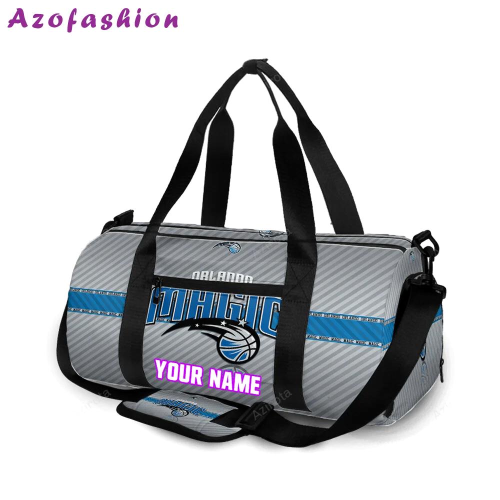 Orlando magic blue line white personalized name travel bag gym bag 945 Travel Bag