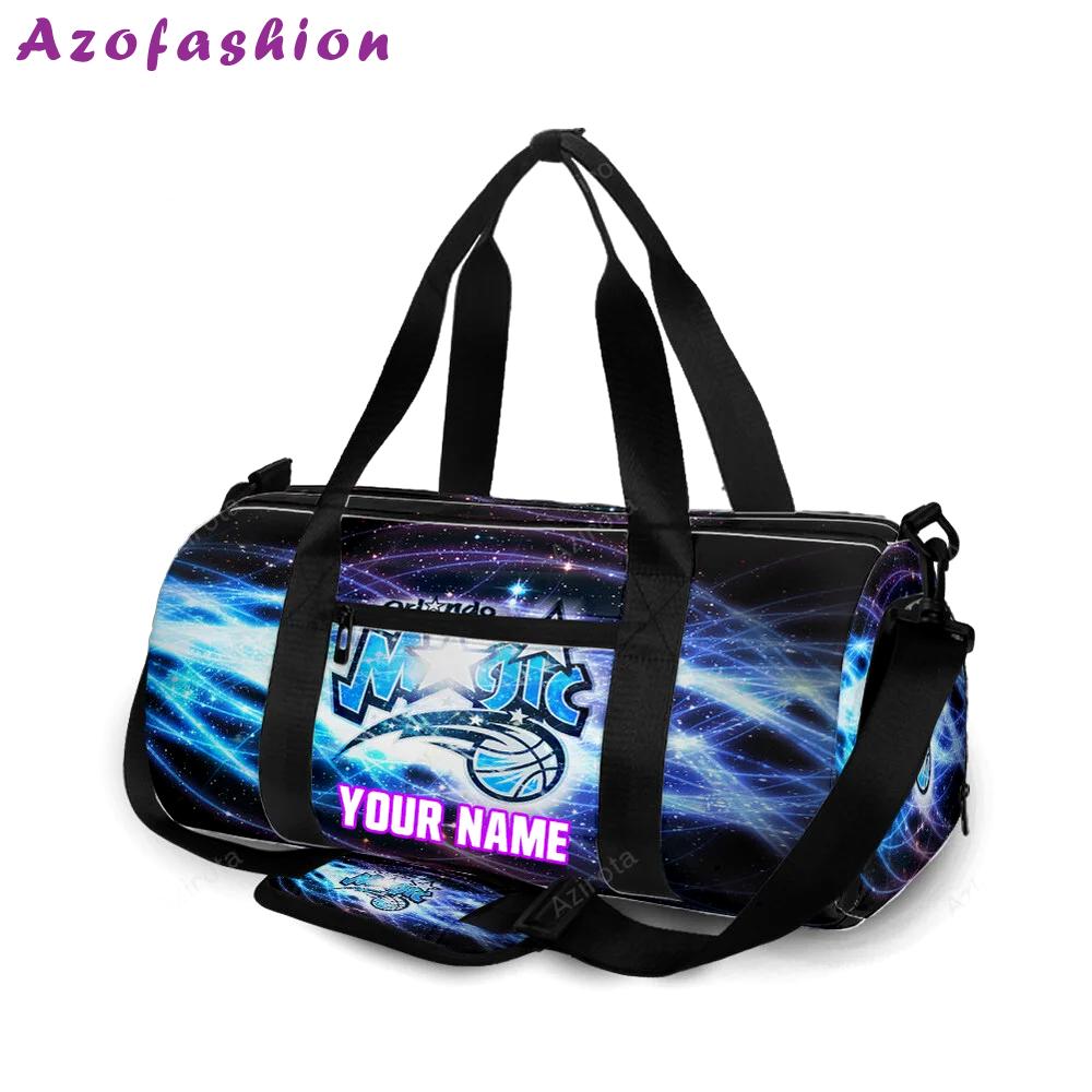Orlando magic blue purple galaxy personalized name travel bag gym bag 1391 Travel Bag