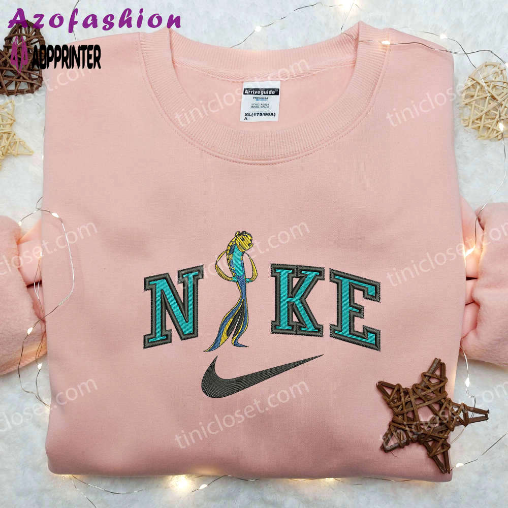Oscar fish x nike embroidered shirt: cartoon shark tale design Embroidered Shirt