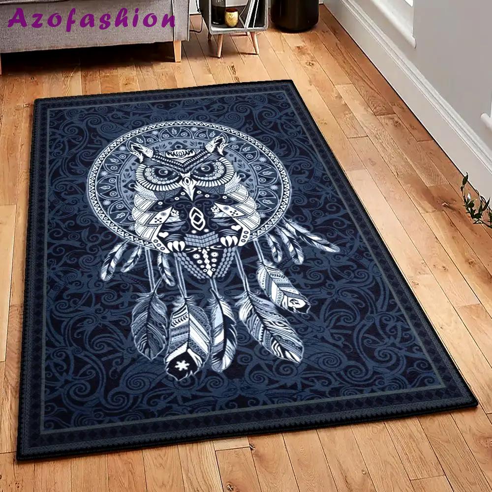 Owl cute 2 art deco rug, owl rug Rectangle Rug