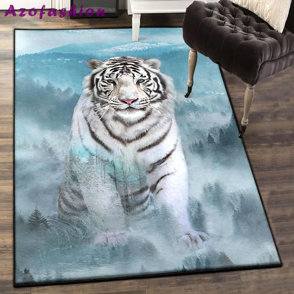 Panthera tigris cool rugs, white tiger rug Rectangle Rug