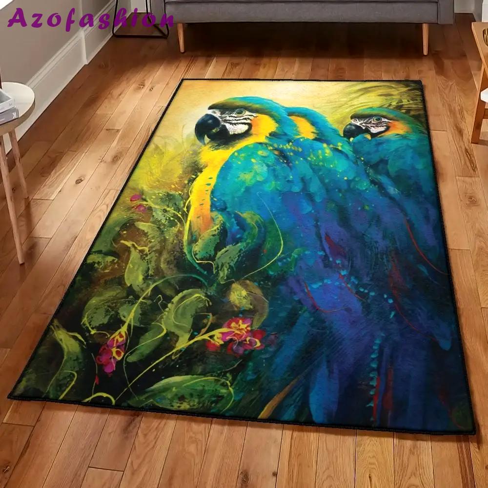 Parrot washable rugs, parrot rug Rectangle Rug