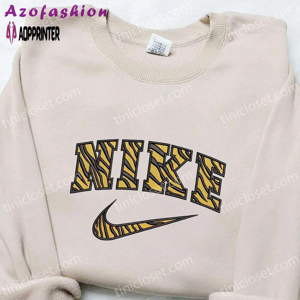 Pattern tigger x nike embroidered sweatshirt – best nike inspired hoodie perfect birthday gift Embroidered Shirt
