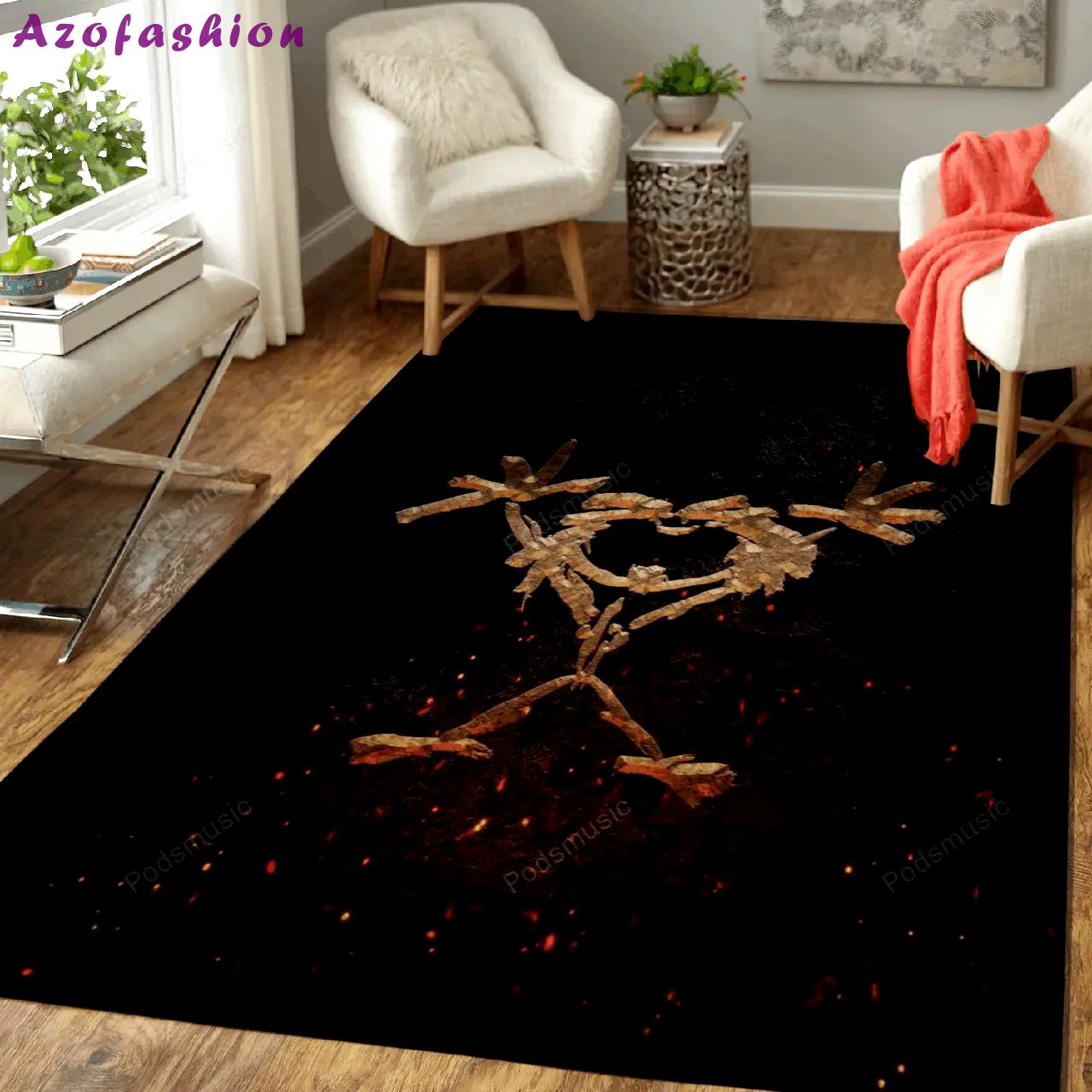 Perl jam alive music symbols art for fans area rug living room carpet rug regtangle carpet floor decor home decor Rectangle Rug