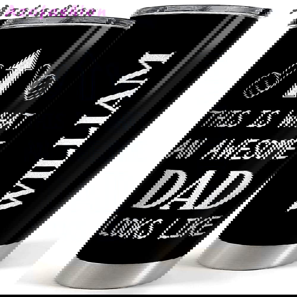 Personalized dad tumbler awesome dad looks like father day gift Personalized Tumbler