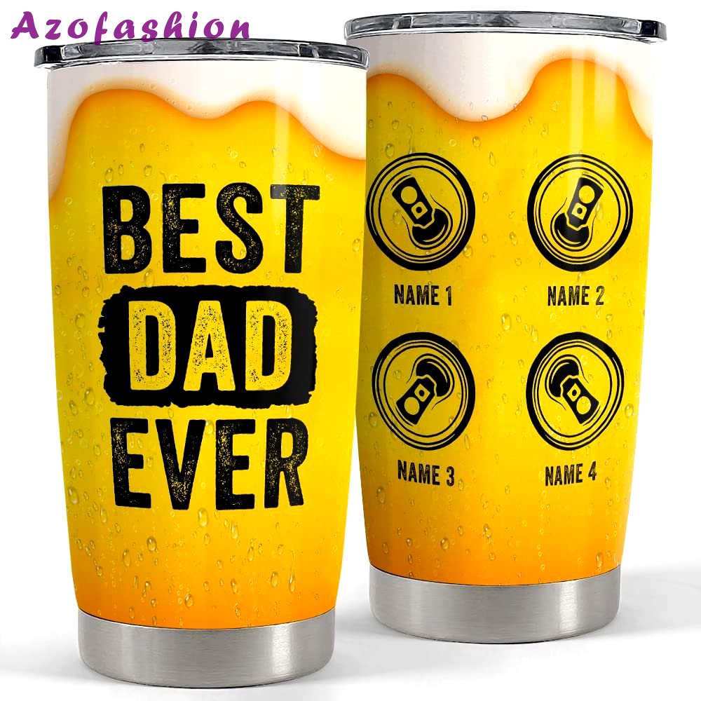 Personalized dad tumbler funny beer best dad ever for father’s day Personalized Tumbler