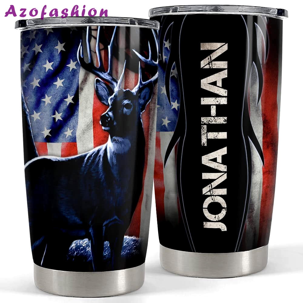 Personalized hunting tumbler deer for hunting lover men dad best friend Personalized Tumbler
