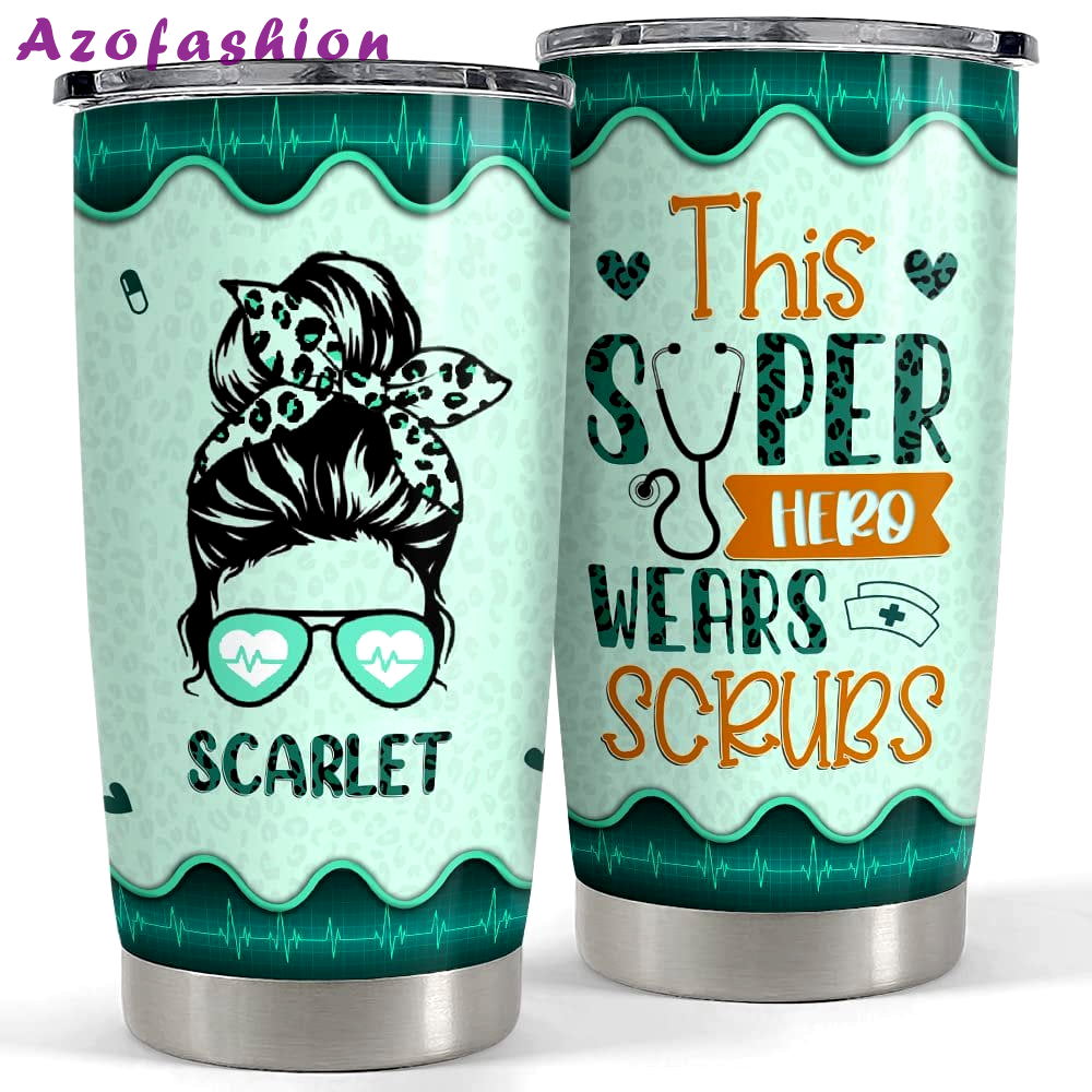 Personalized nurse tumbler nurse gift superhero for nursing new women Personalized Tumbler