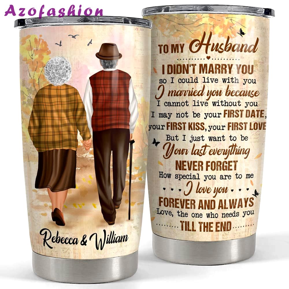 Personalized to my husband tumbler from wife for married couple Personalized Tumbler