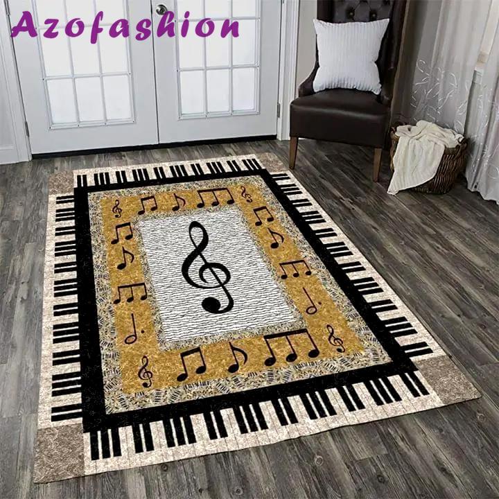 Piano music rectangle carpet rug area rug living room carpet rug regtangle carpet floor decor home decor Rectangle Rug