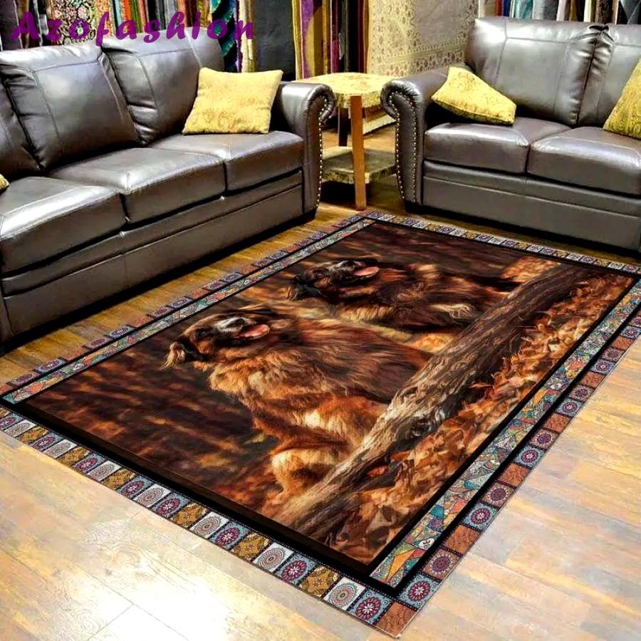 Pig print pattern area rug living room rug home decor Rectangle Rug