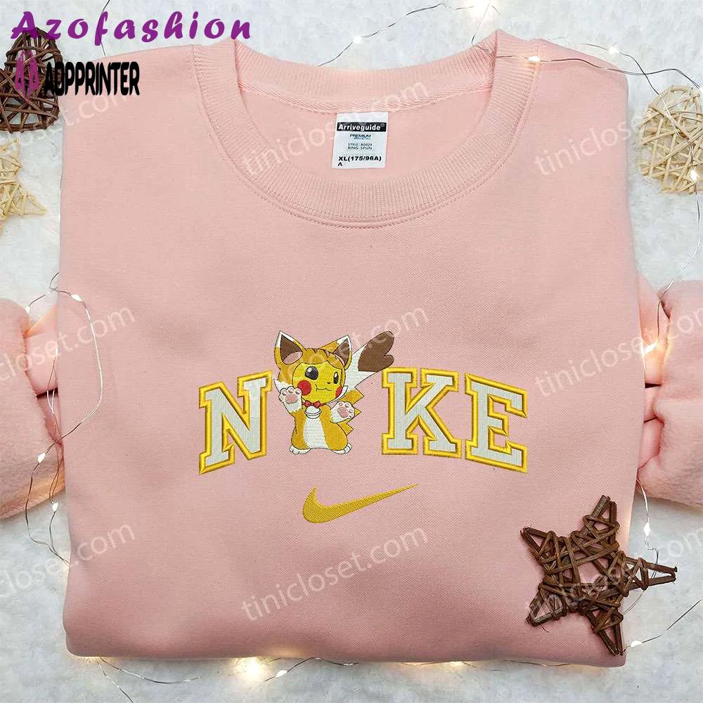 Pikachu x nike embroidered sweatshirt: pokemon-inspired nike shirt Embroidered Shirt